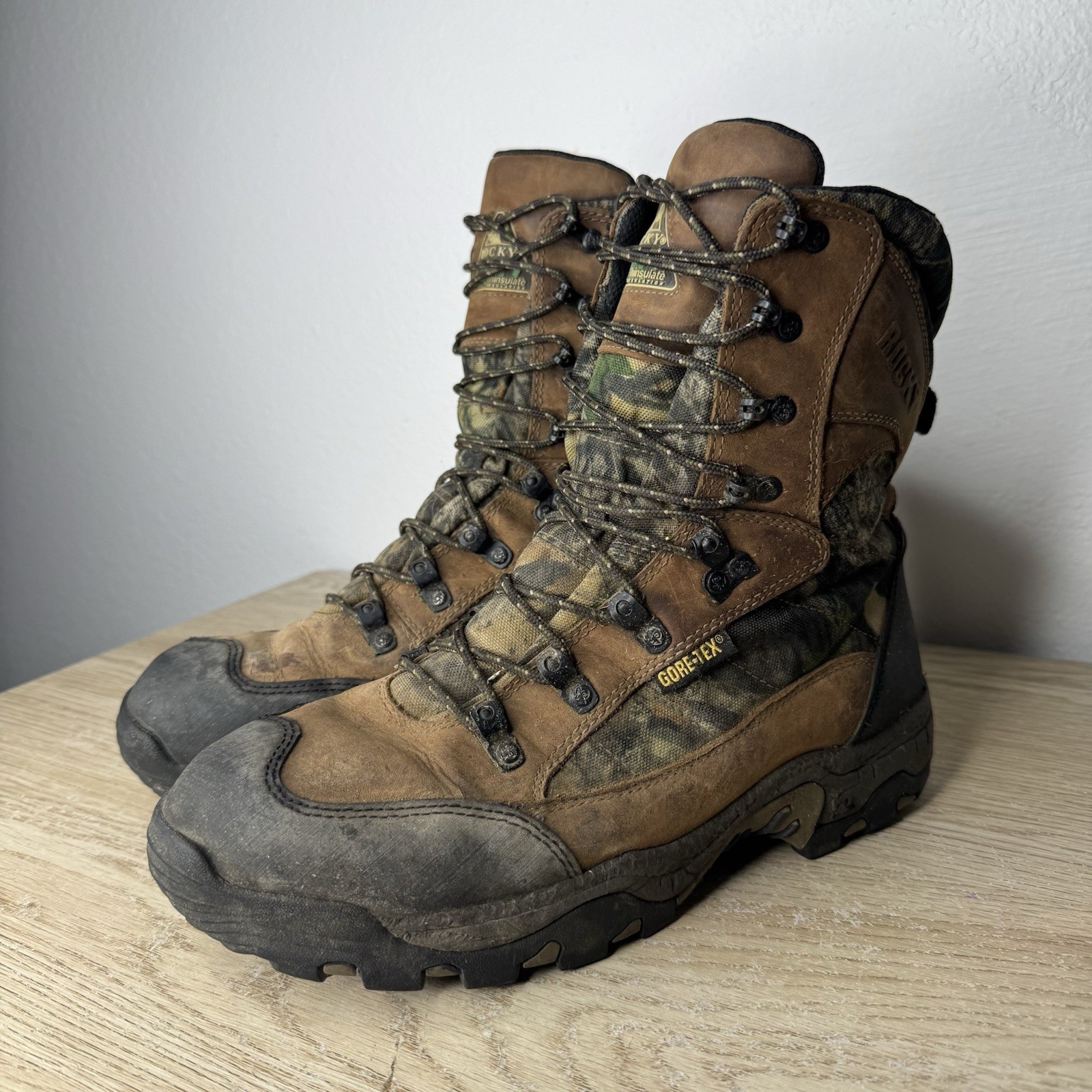 Rocky Camo 8″ Hunting Boots 400g 3M Thinsulate Water Resistant Mens Size 11 M