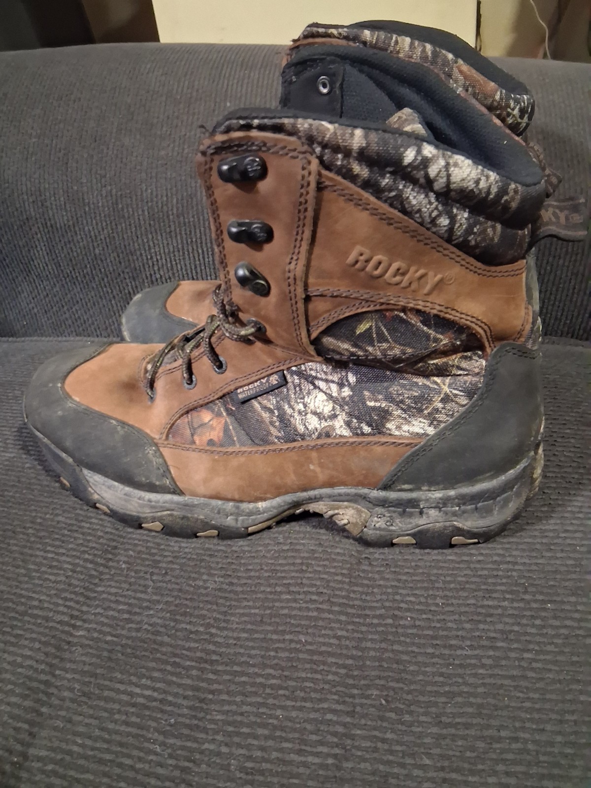 Rocky 4755 8 Inch Hunting 600G Waterproof Mens Boots Ankle Brown Size 12W