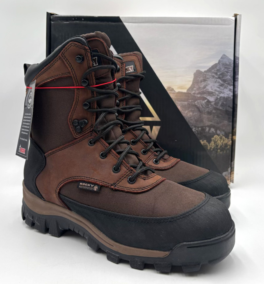 ROCKY CORE THINSULATE Men’s NEW Waterproof Boots Brown Multiple Sizes NIB