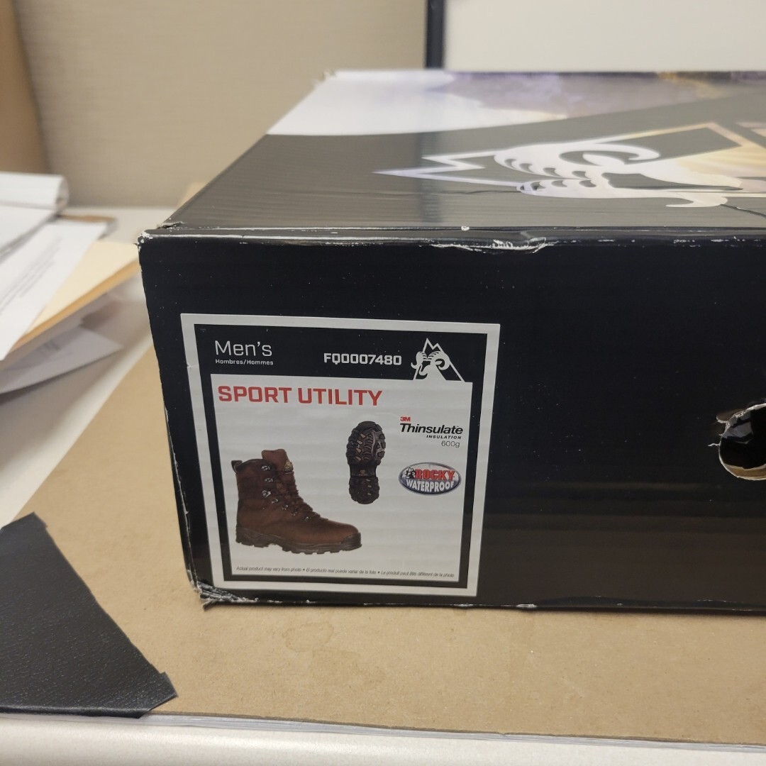 New ROCKY SPORT UTILITY PRO 600G INSULATED WATERPROOF BOOTS 7480 Size 11 Wide