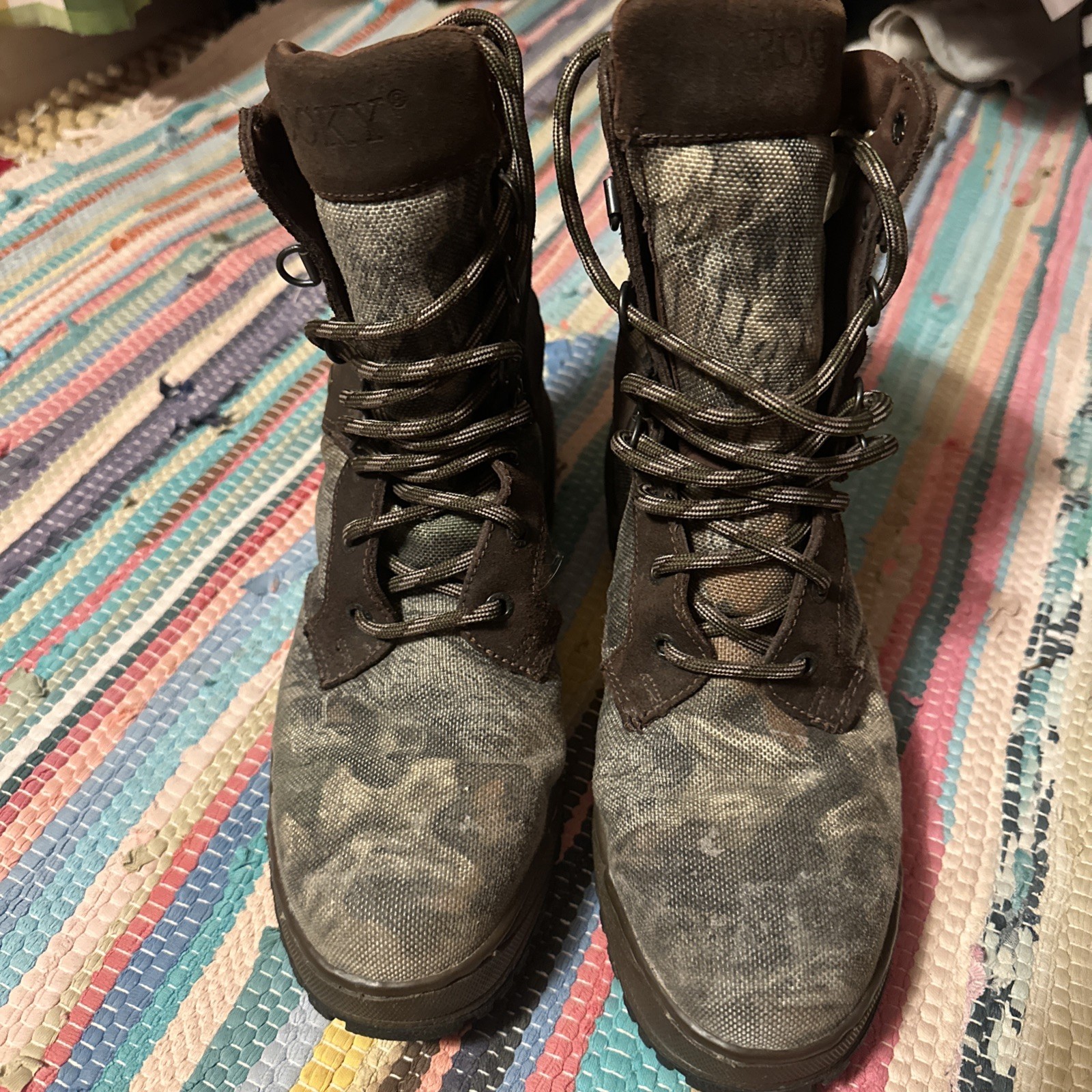 Rocky 840 Waterproof GORETEX  Hunting Boots Men’s 9.5 W Camo and Leather
