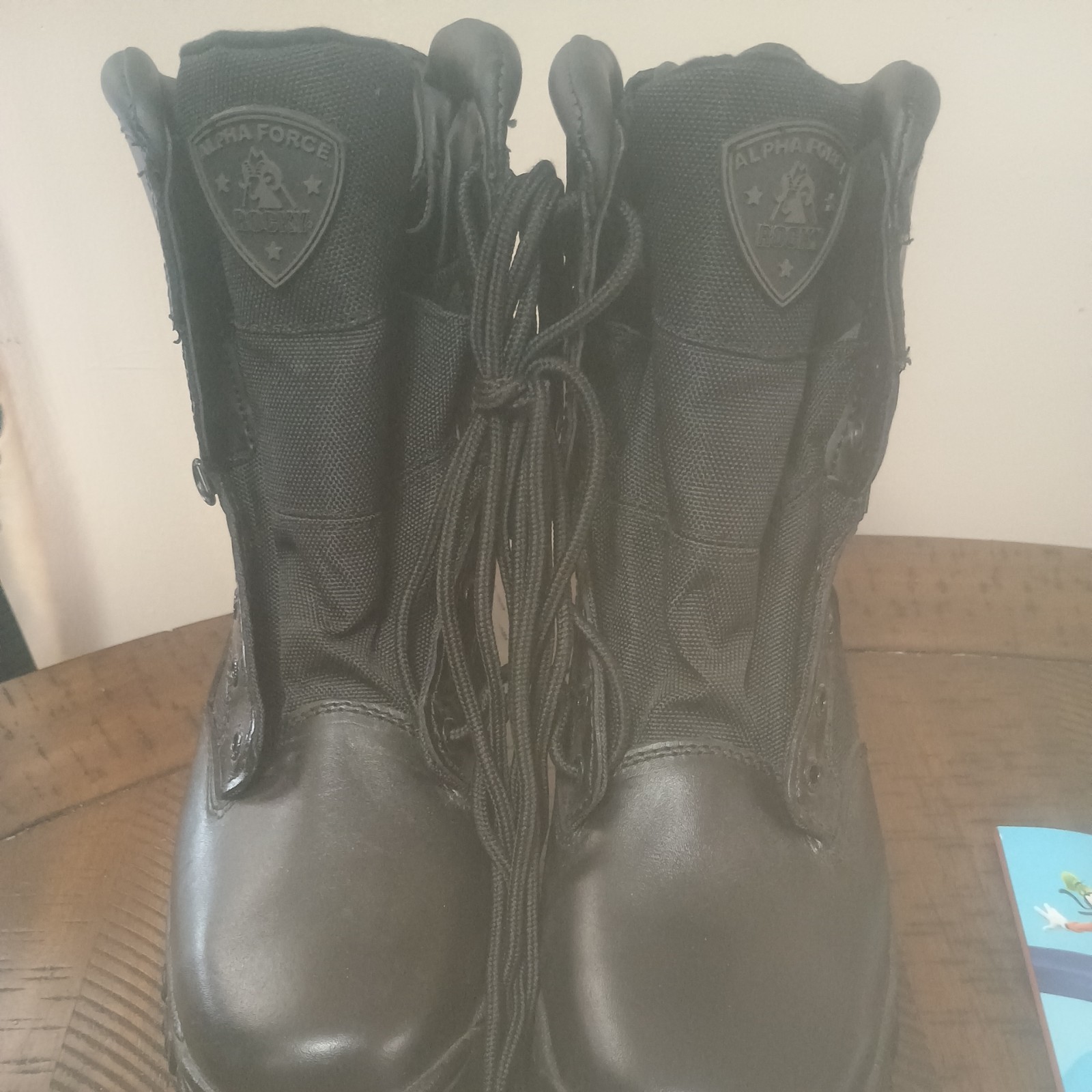 Rocky Alpha Force 8” Black Leather Boots  FQ0002173 Size 9 Waterproof