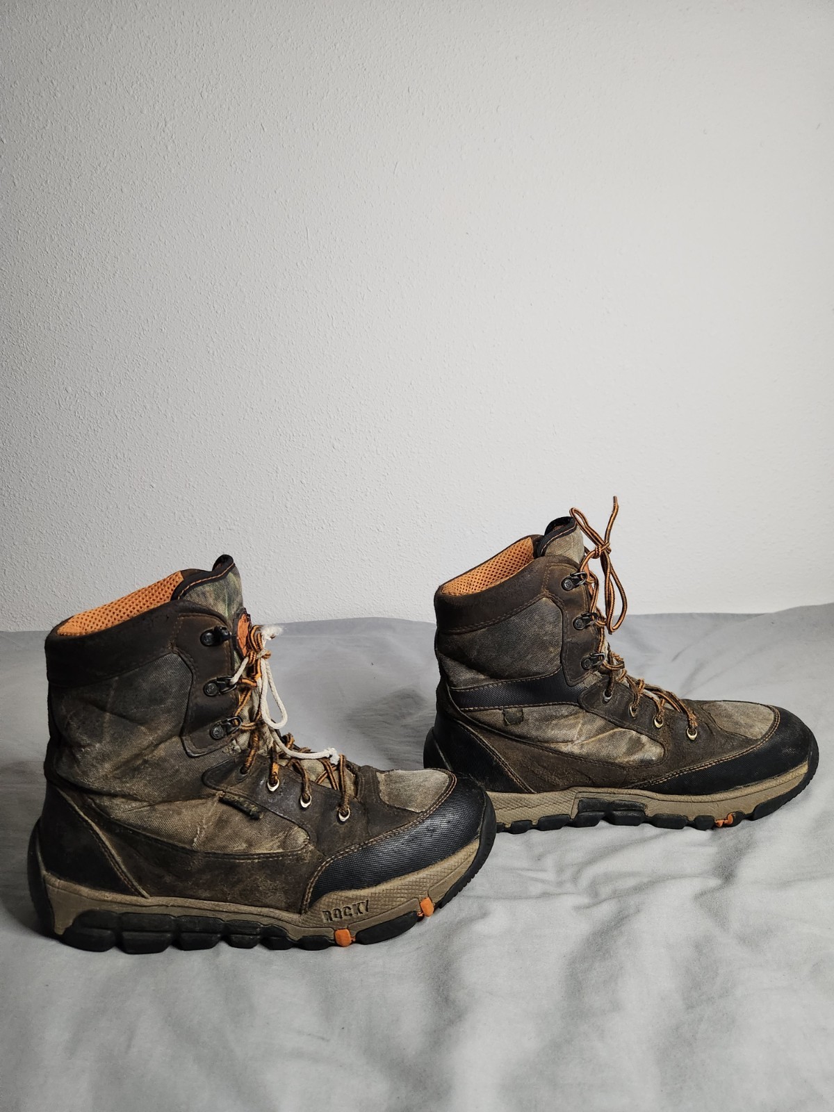 Rocky 8″ Primaloft GTX Camo Hunting Boots Mens Size 12 M Leather Insulated 4776