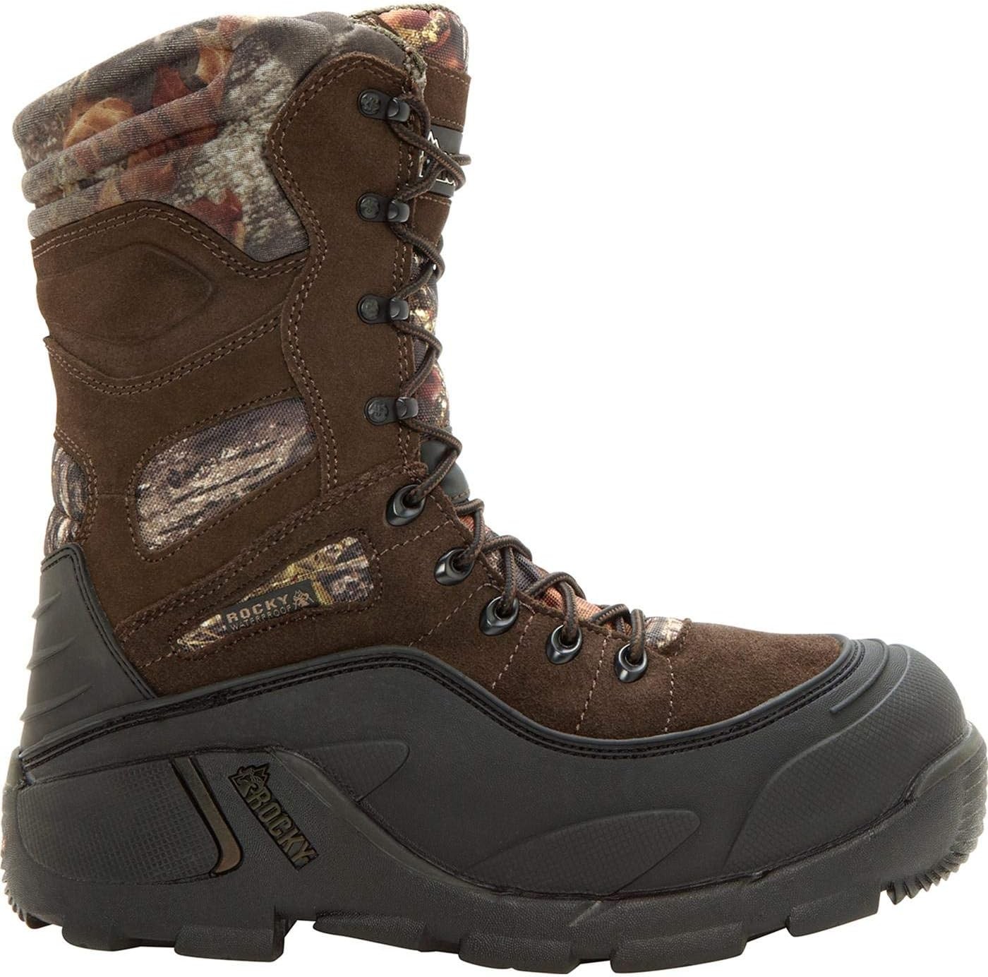 ROCKY Blizzard Stalker Waterproof 1200G Insulated Boot 8 Brown Mossy Oak Breakup