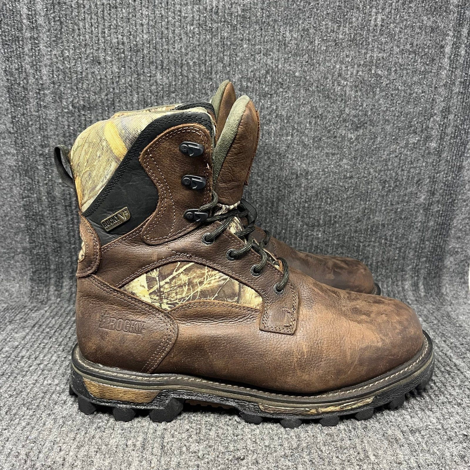 Rocky Bearclaw Edge 800G Insulated Waterproof Leather Hunting Boots Brown 12 W