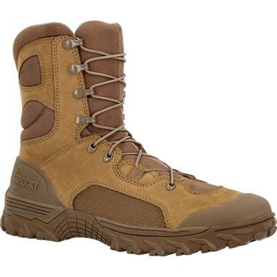 Rocky Men’s 8” Mountain Combat Military Boot Coyote Brown – RKC164, Coyote Brown