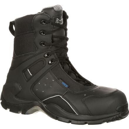 Rocky Men’s 8″ 1st Med Side-Zip Carbon Fiber Toe Puncture Resistant Waterproof P
