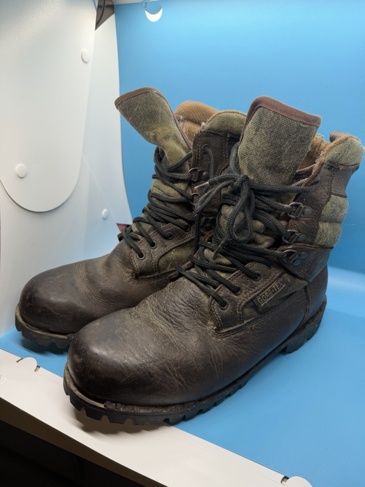 Rocky Gore Tex  Hunting Boots Men Size 10 M Brown Leather Lace Up Camouflage