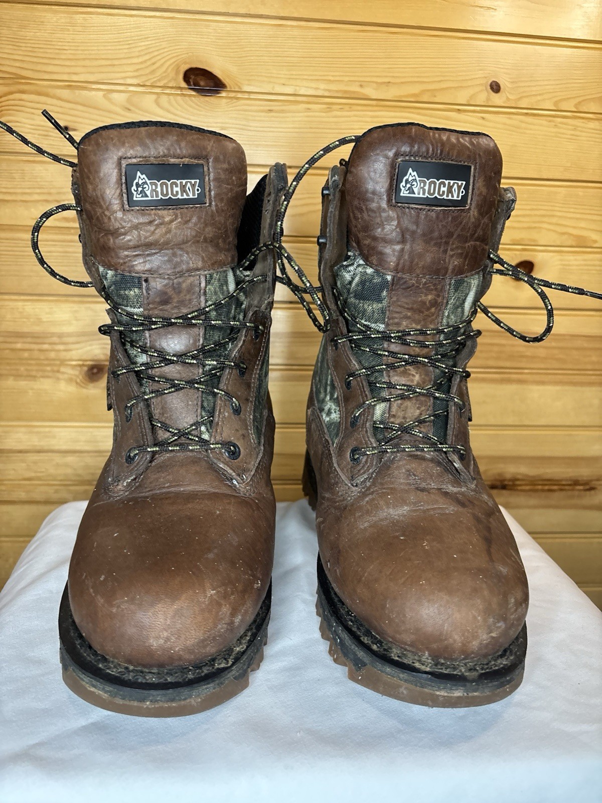 Rocky Rider 8” Outdoor Boots Camouflage  800 Grams Thinsulate Ultra RO011 Sz 8.5