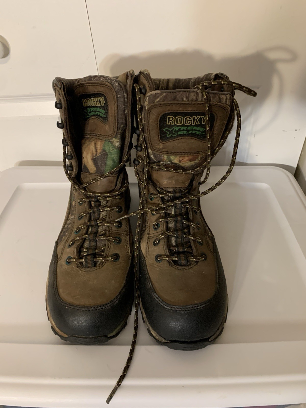 Rocky Men’s 11.5W Xtreme Elite Boots Hunting Hiking Outdoors Camo Brown