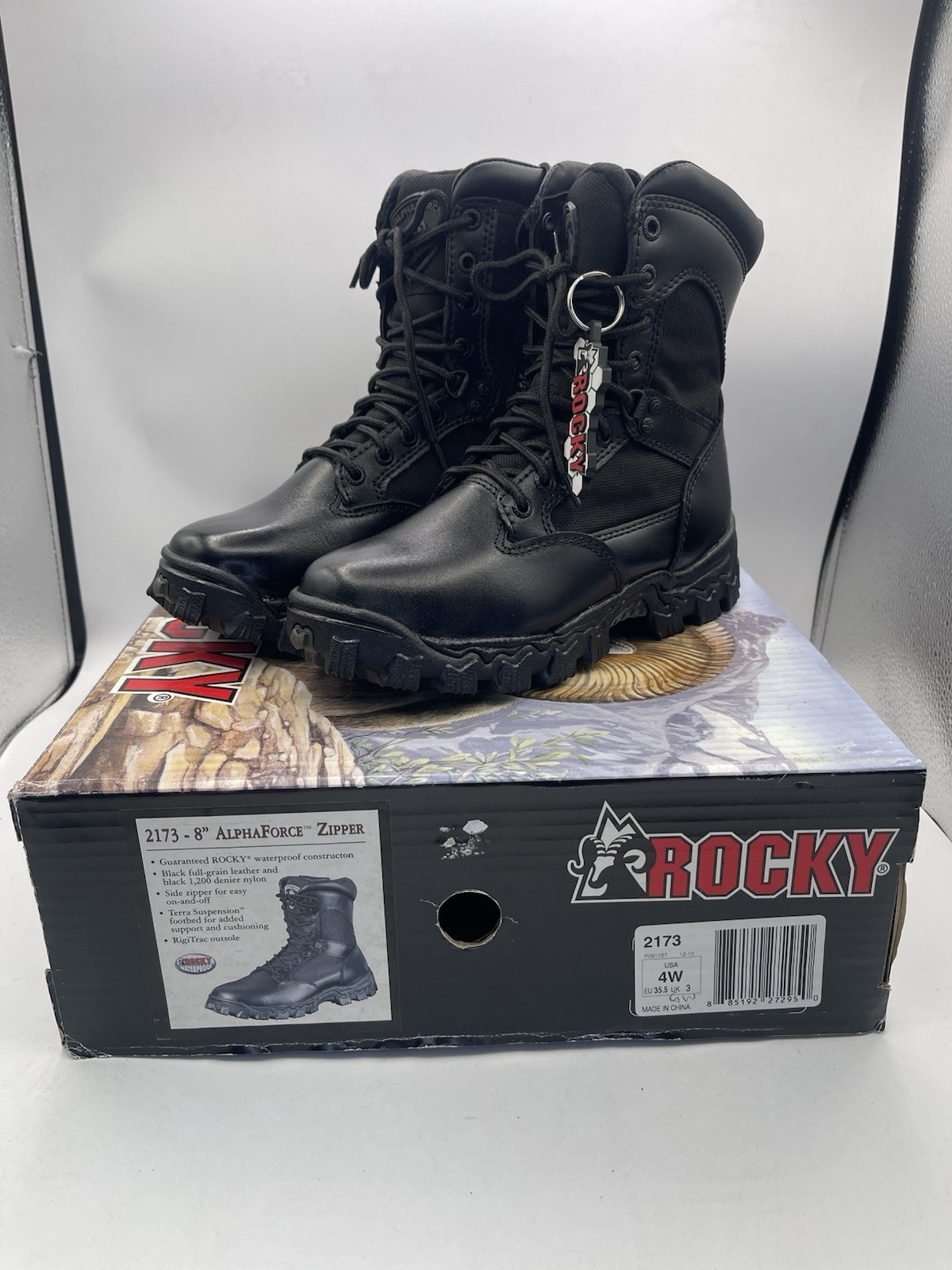 Rocky Alpha Force Zipper Waterproof Public Service Tactical 8.5” Boots Men Sz 4W