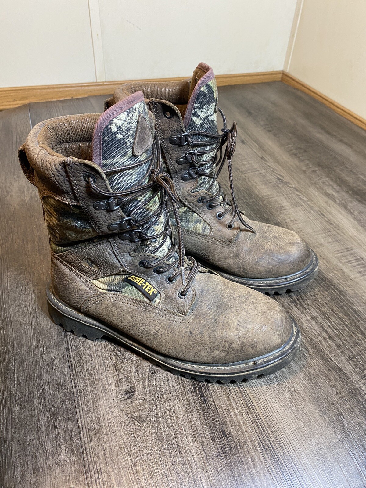 Rocky Boots Gore-tex Ranger 600g Thinsulate Camo Leather Work boots, size 8