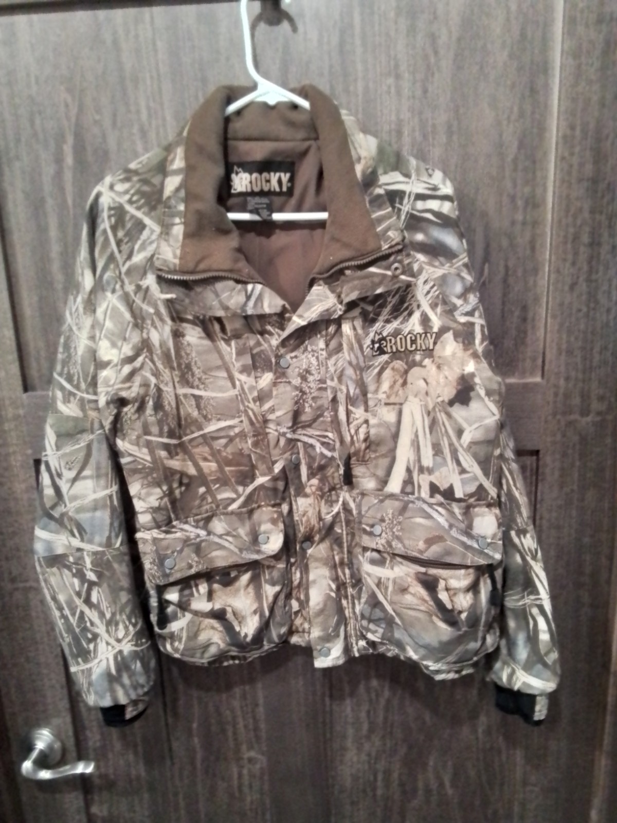 Rocky Camo Fleece Lined Hunting Jacket Mens Size M Full Zip